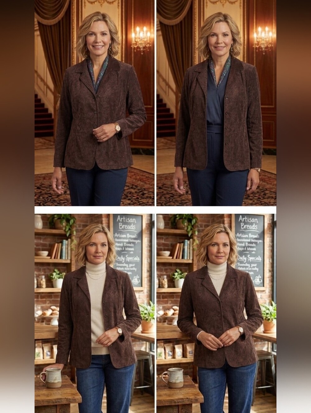 Elegant Brown Blazer for Women